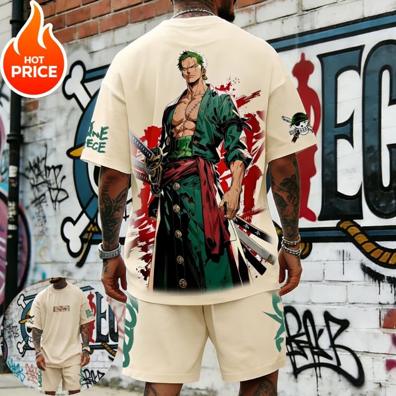 

One Piece Zoro Harajuku Anime Men 2026 Summer Vintage T-Shirt Loose Oversized Women Streetwear Unisex Casual Short Sleeve Tee