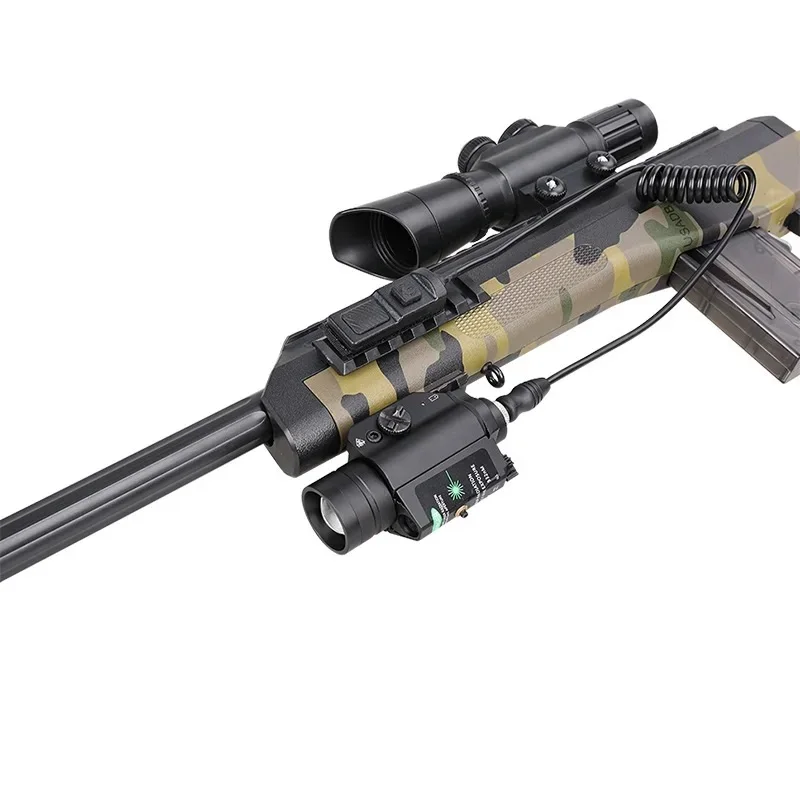 

Tactical LED Flashlight SST40 1000LM with Laser Sight 2 In 1 ComboRichfire Rechargeable Torchlight for Hunting 20mm Rail Mounted