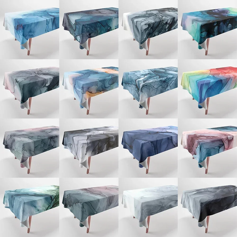 Smoke Style Printed Tablecloths Home Decor Rectangular Party  Smudge Resistant Tablecloth Dust Cover SW8