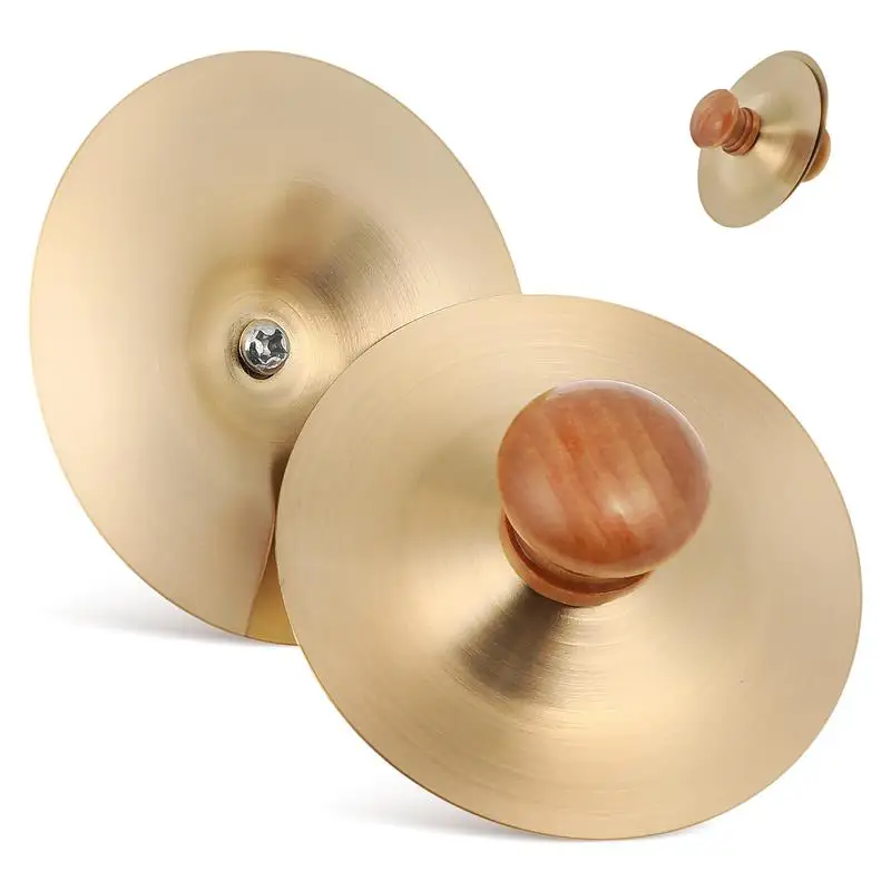 

1 Pair Finger Cymbals Children'S Percussion Instrument Cymbals Handheld Marching Cymbals Small Practice Cymbals Percussion