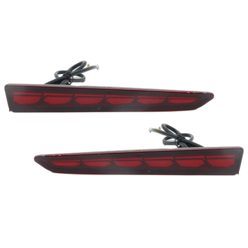 2Pcs Car LED Reflector Lamp Rear Fog Lamp Bumper Brake Light Dynamic Turn signal Lamp For Toyota Raize 2019-2022 Tanto-Custom