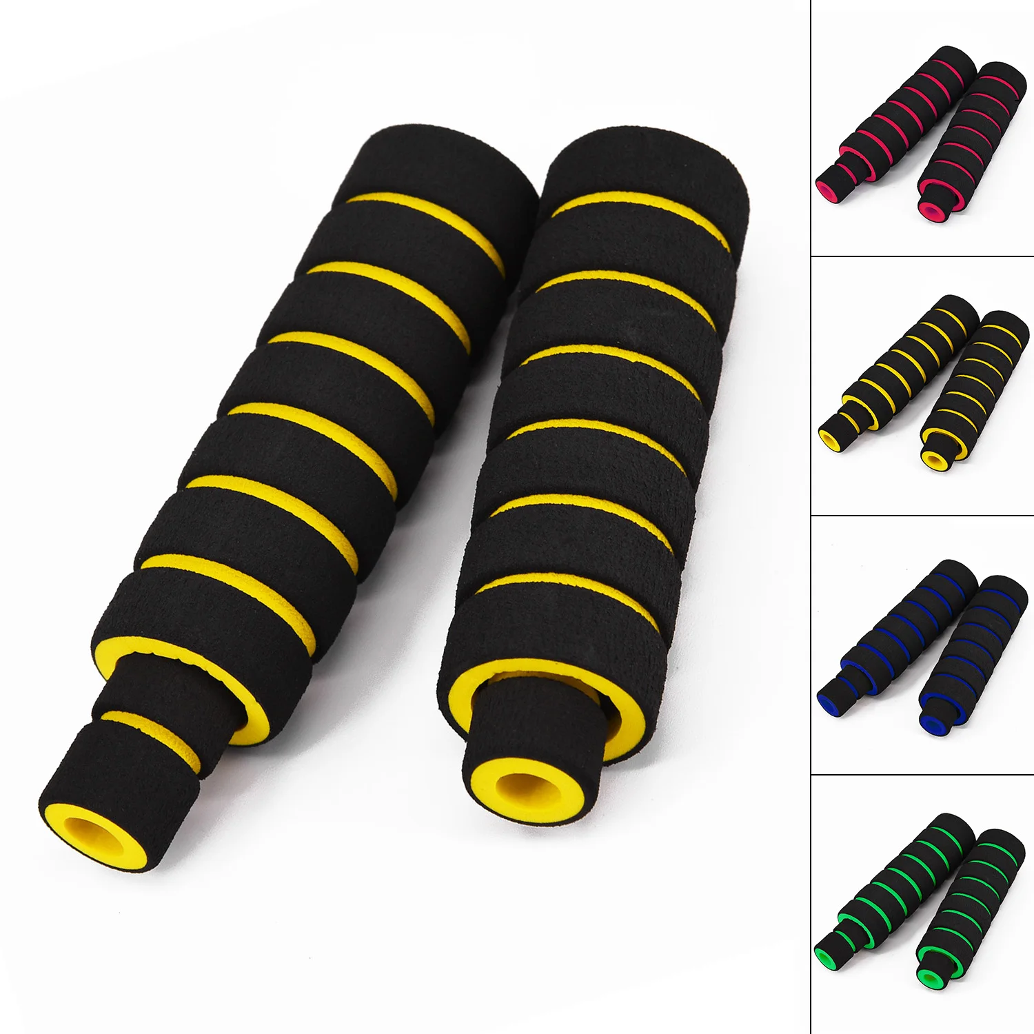 4 Pcs Motorcycle Bike Racing Handle Bar Sponge Grip Cover Brake Clutch Lever Soft Foam Cover Non-Slip Soft Bike Accessories