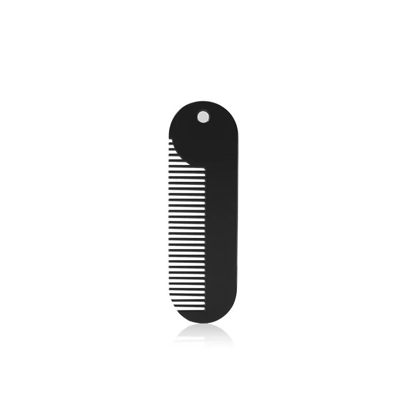 Mini Pocket Beard Comb with Metal Shaving Brush