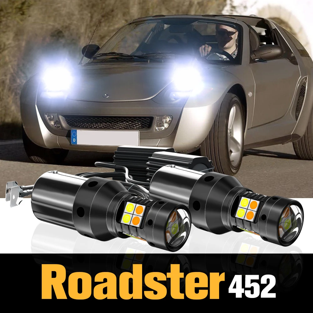 

2pcs Canbus LED Dual Mode Turn Signal+Daytime Running Light DRL Accessories For Smart Roadster 452 2003 2004 2005