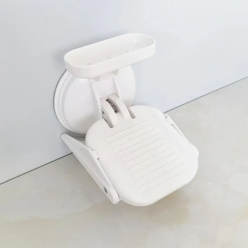Adjustable Height Shower Pedestal Adjustable Height Shower Footrest with Anti-slip Pedal Drill-free Suction Cup for Washing