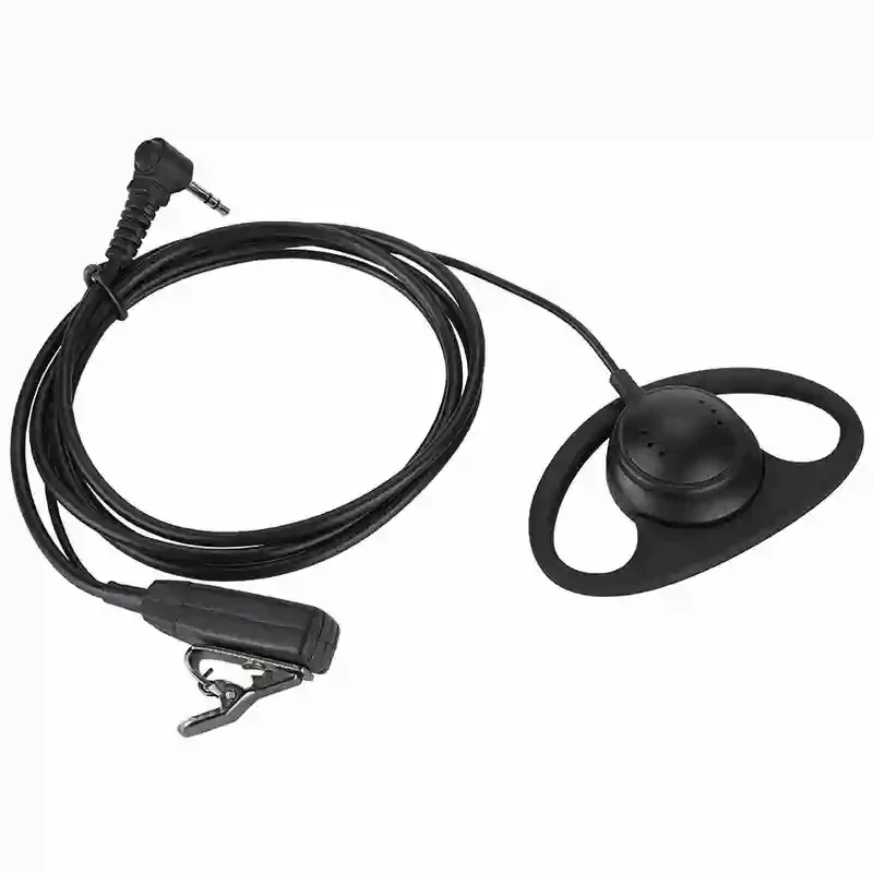 2.5mm Plug D Type Security Earhook Headset Earphone For Motorola T5/T6/T7/T60 /T6508 with PTT Button Earpiece Earphone Earhook