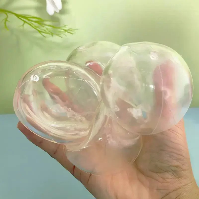 Soft TPR Empty Ball Skins DIY Handmade Bubble Squeeze Toy For Stress Relief Squeeze Sensory Toy Crafts Making 6Pcs