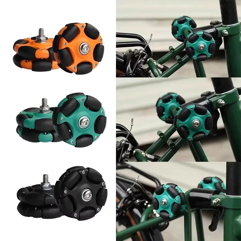 

2PCS Folding Bicycle Wheels Bike Accessories Convenient Implement Easy Wheel For Brompton Fold Bike Cycle Universal Wheel Caster