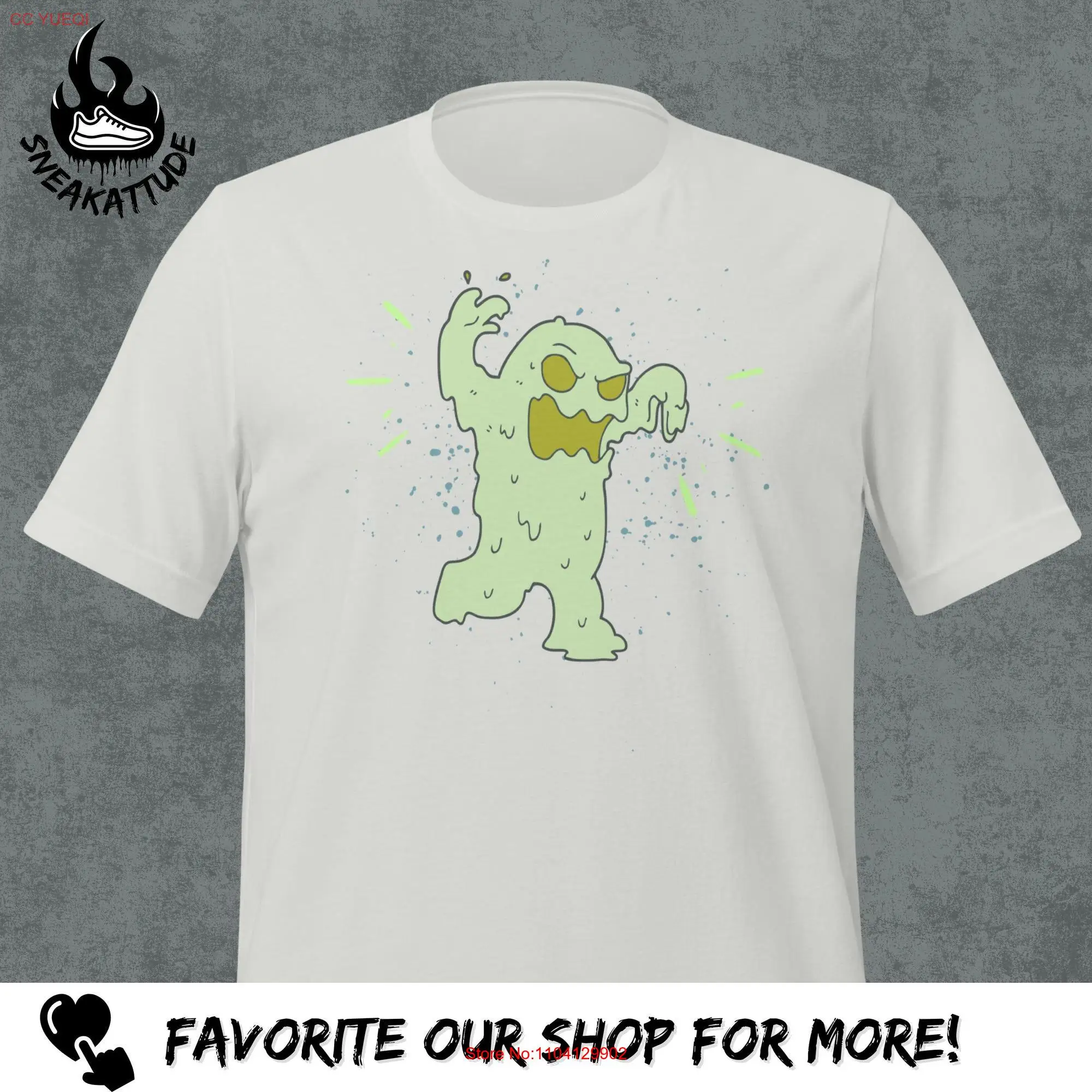 Ja 1 Light Silver Slime Monster T Shirt Flash Cyber Green Cool Grey Granite Sneakattude long or short sleeves