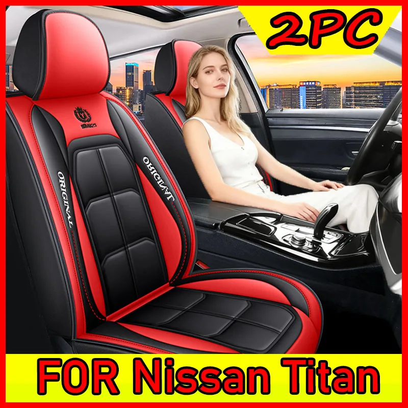 

FOR Nissan Titan Car seat covers, front single-seat PU leather, soft and comfortable, waterproof and wear-resistant2PC
