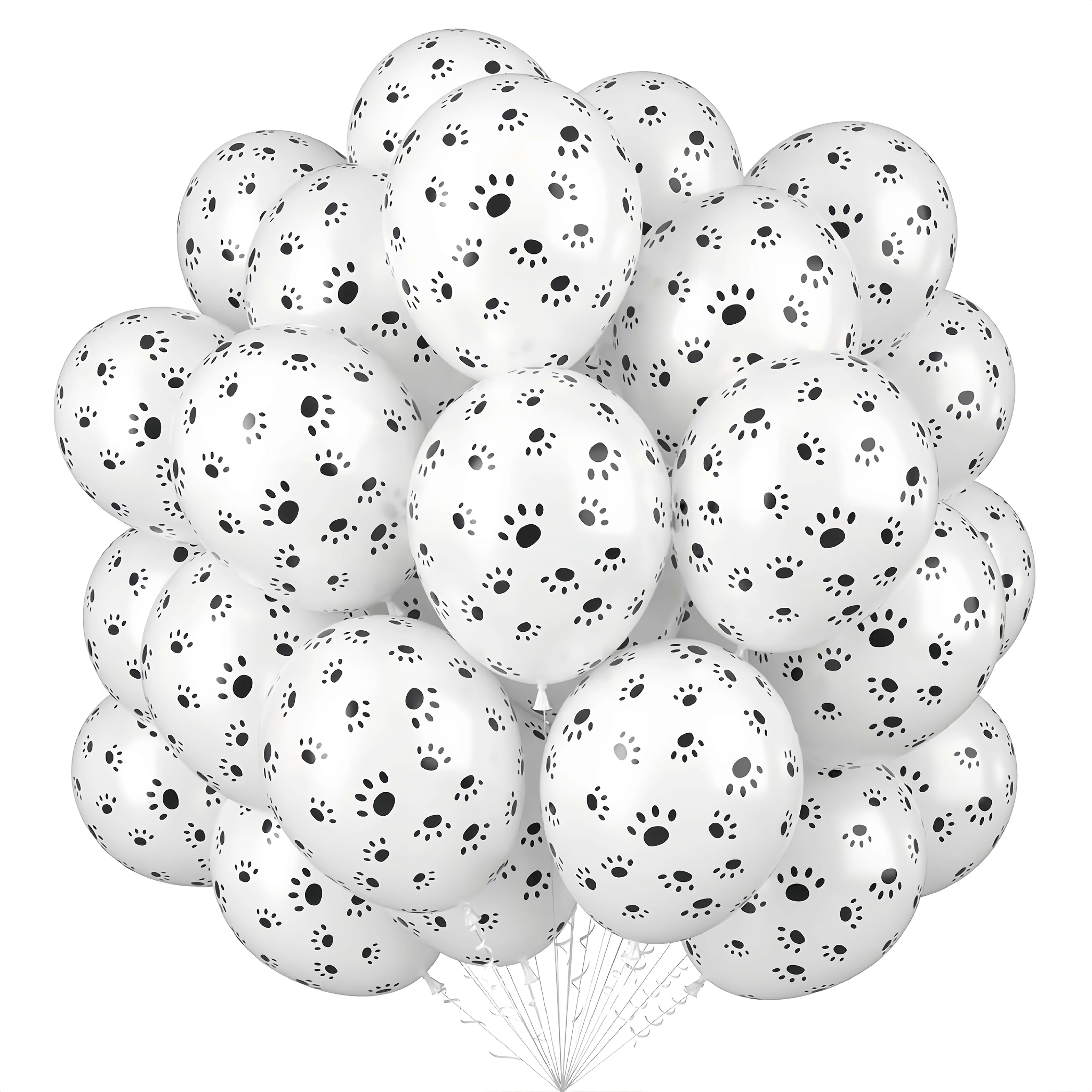 Paw Balloons, Dog Paw Balloons, White Paw Print Balloons Pet Latex Balloons Helium for Kids Animal Dog Themed Party, Dog Birthda