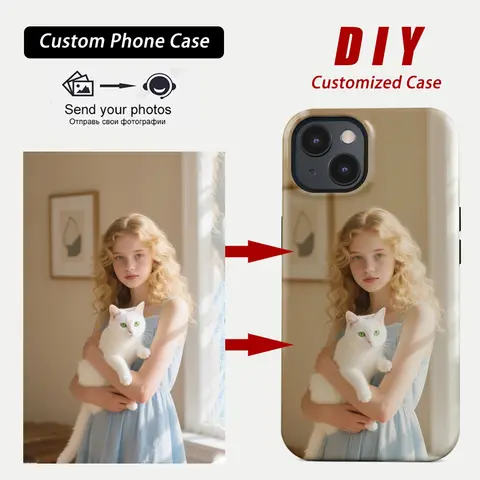 Custom Photo Magnetic Phone Case for IPHONE17 16 15 14 13 12 11 X 8 Plus PRO MAX Plus 16e Hard TPU Double-layer Back Cover