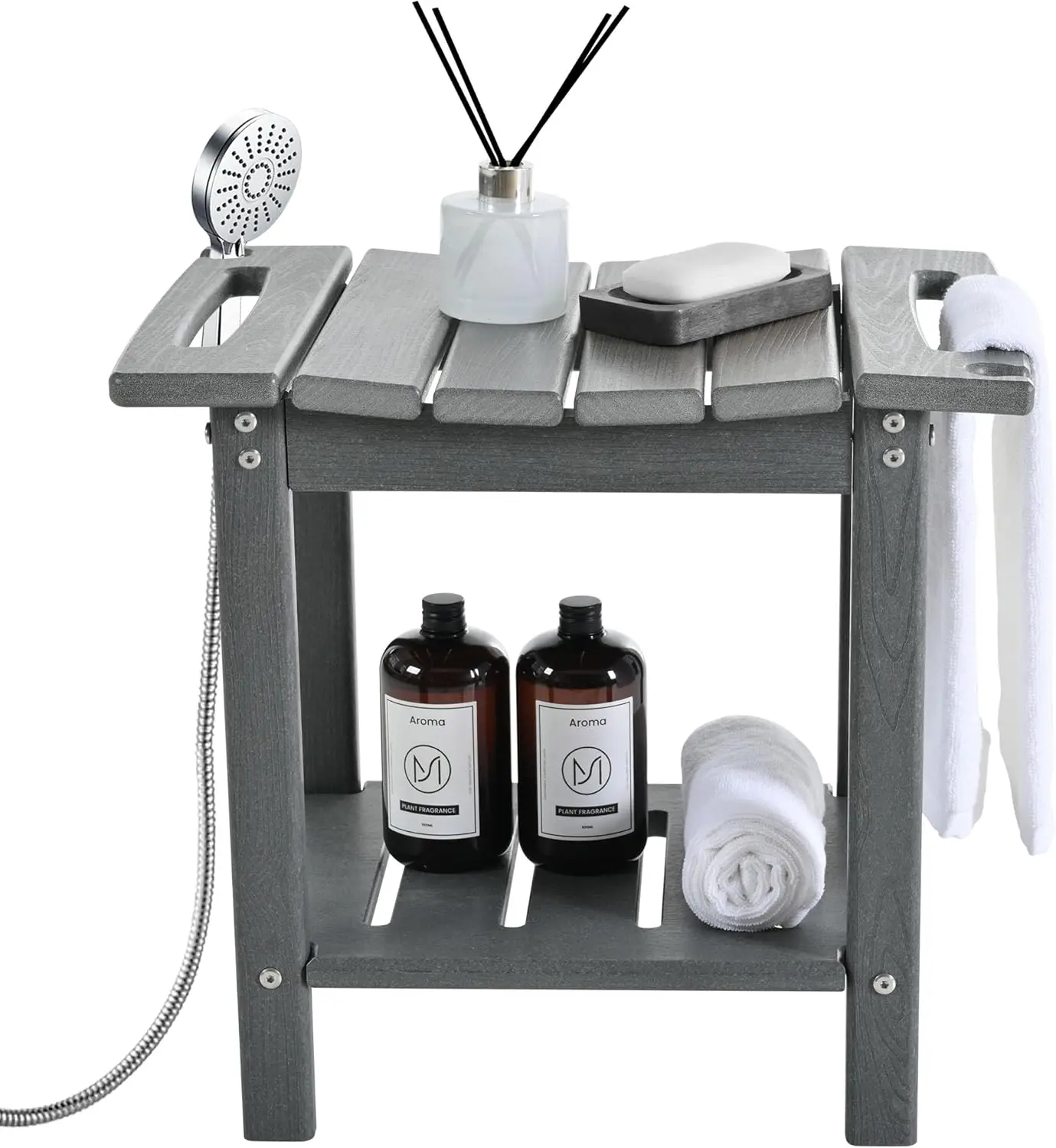 

Shower Bench for Inside Shower, Waterproof Shower Stool Seat for Shaving Legs for Adults, Foot Stool for Spa Bathroom/Weather