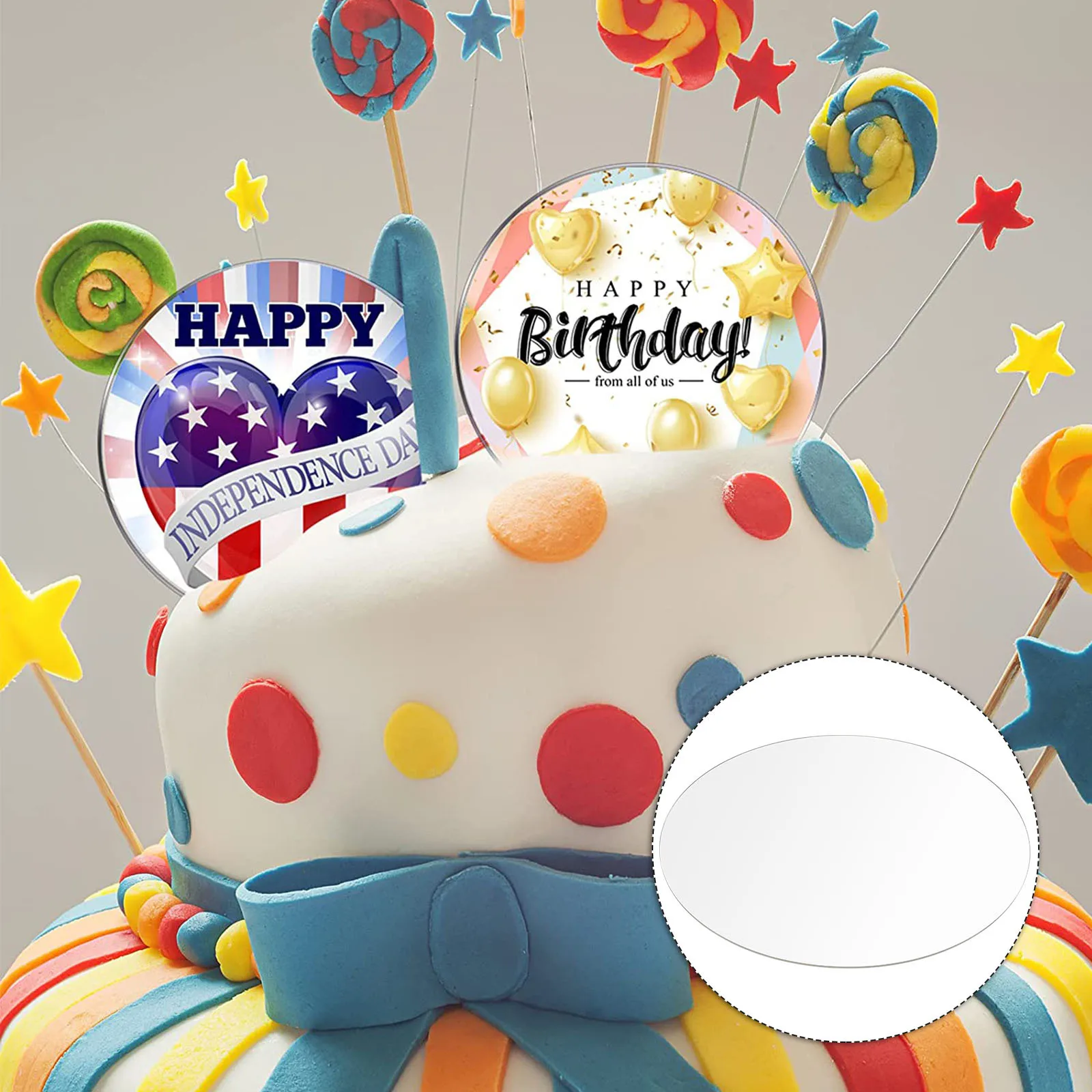 

2pcs Clear Round Acrylic Sheets Circular Transparent Blanks For Diy Craft Projects Smooth Scratch-Resistant Surface Handicraft