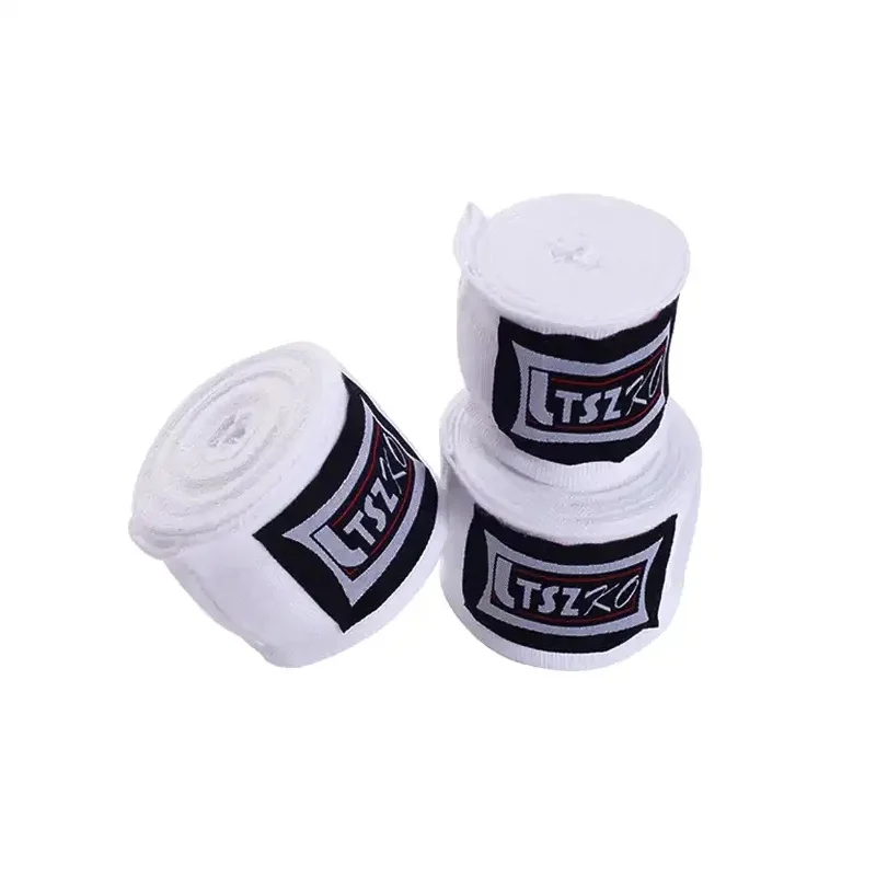 2 Rolls 3/4.5M Cotton Boxing Bandage Sports Strap Sanda Kick Boxing MMA Hand Gloves Wraps Belt  Martial Art Wrist Fist Wraps