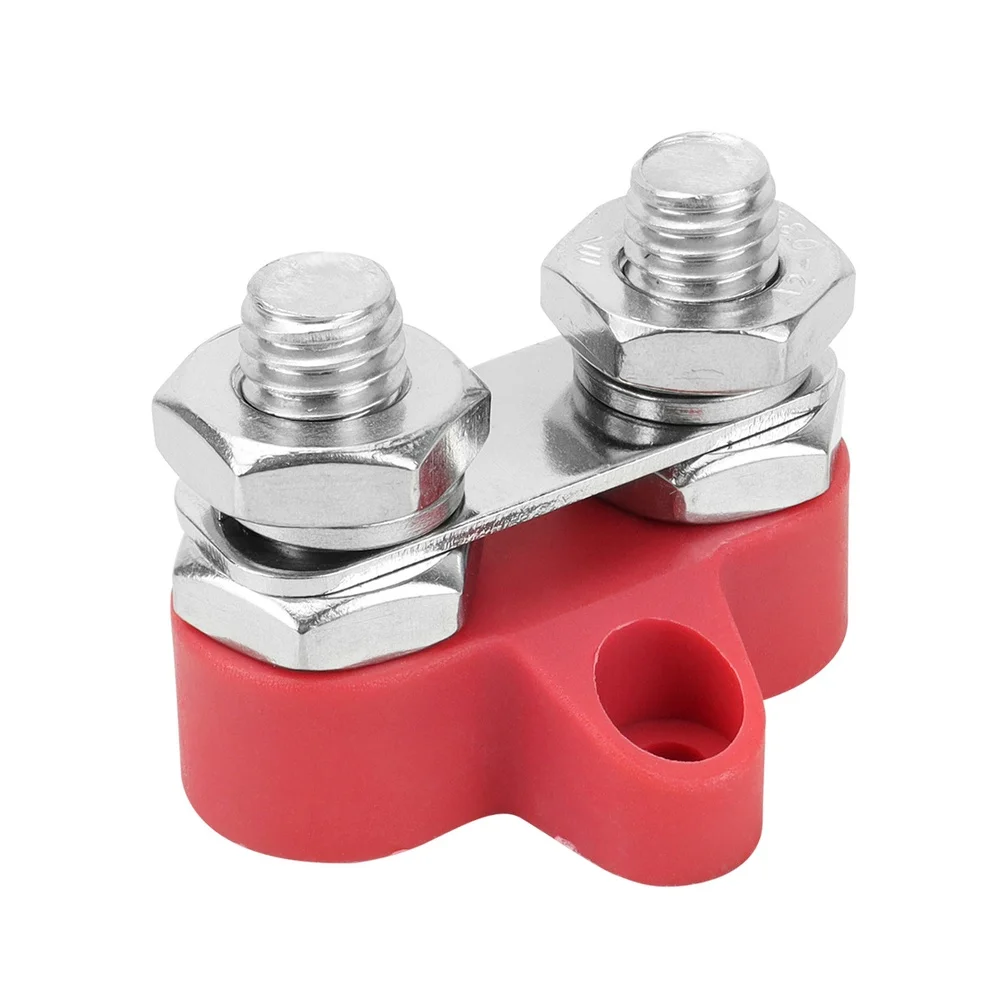 M10 Red Black Dual Stud Heavy Duty Terminal Block For Automotive RV Marine