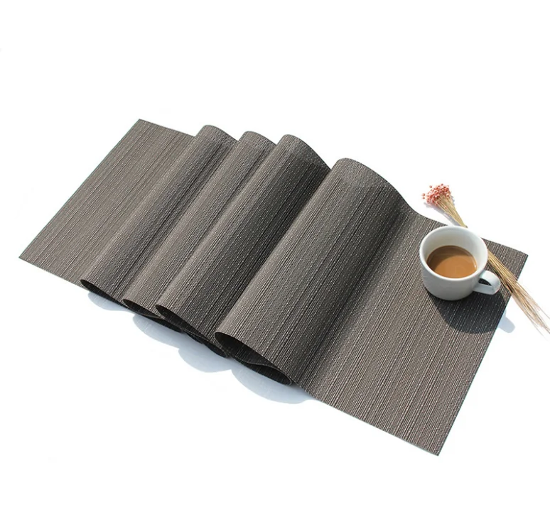 Waterproof Table RunnerTea Mat Home Textile Accessories Solid PVC Table Runner Hotel Restaurant Table Mat Table Decor LF825