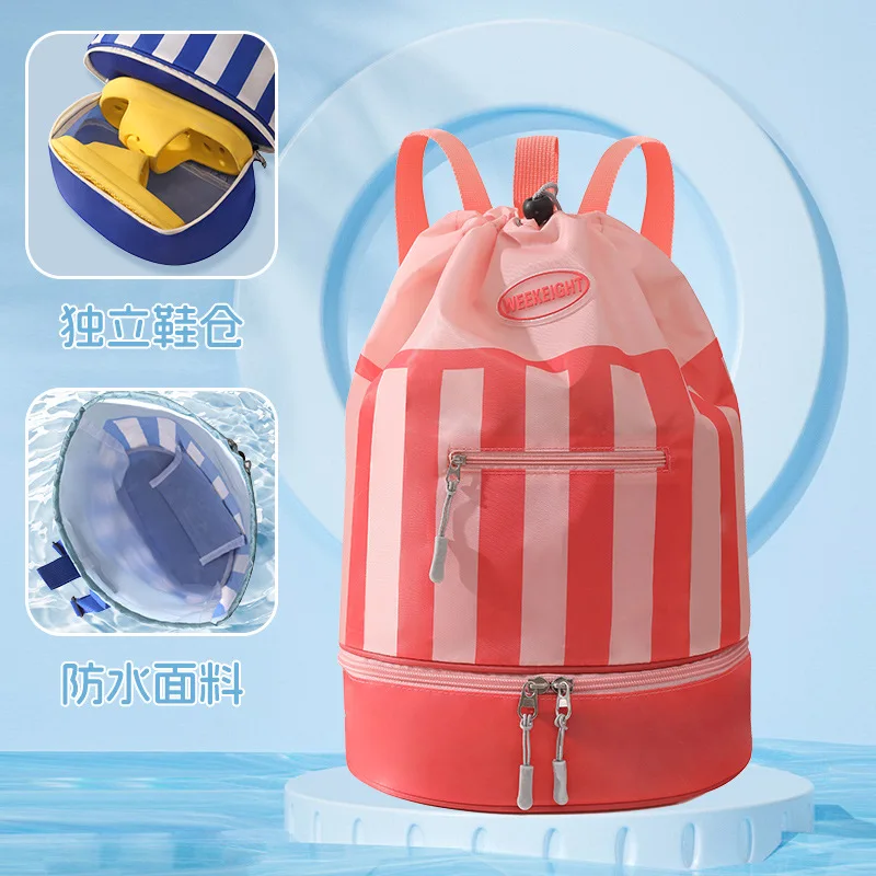 Children's Swimming Backpack, Swimming Bag, Portable Beach Backpack, Outdoor Travel Toiletries Storage