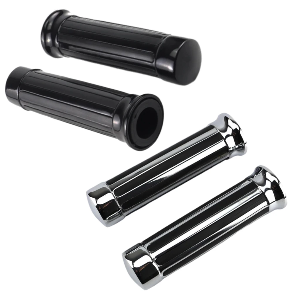 

2 шт. черные мотоциклетные ручки для мотоцикла с 25 мм (11-дюймовыми) левыми и 30 мм (1-1/4 дюйма) правая поворотная ручка дроссельной заслонки