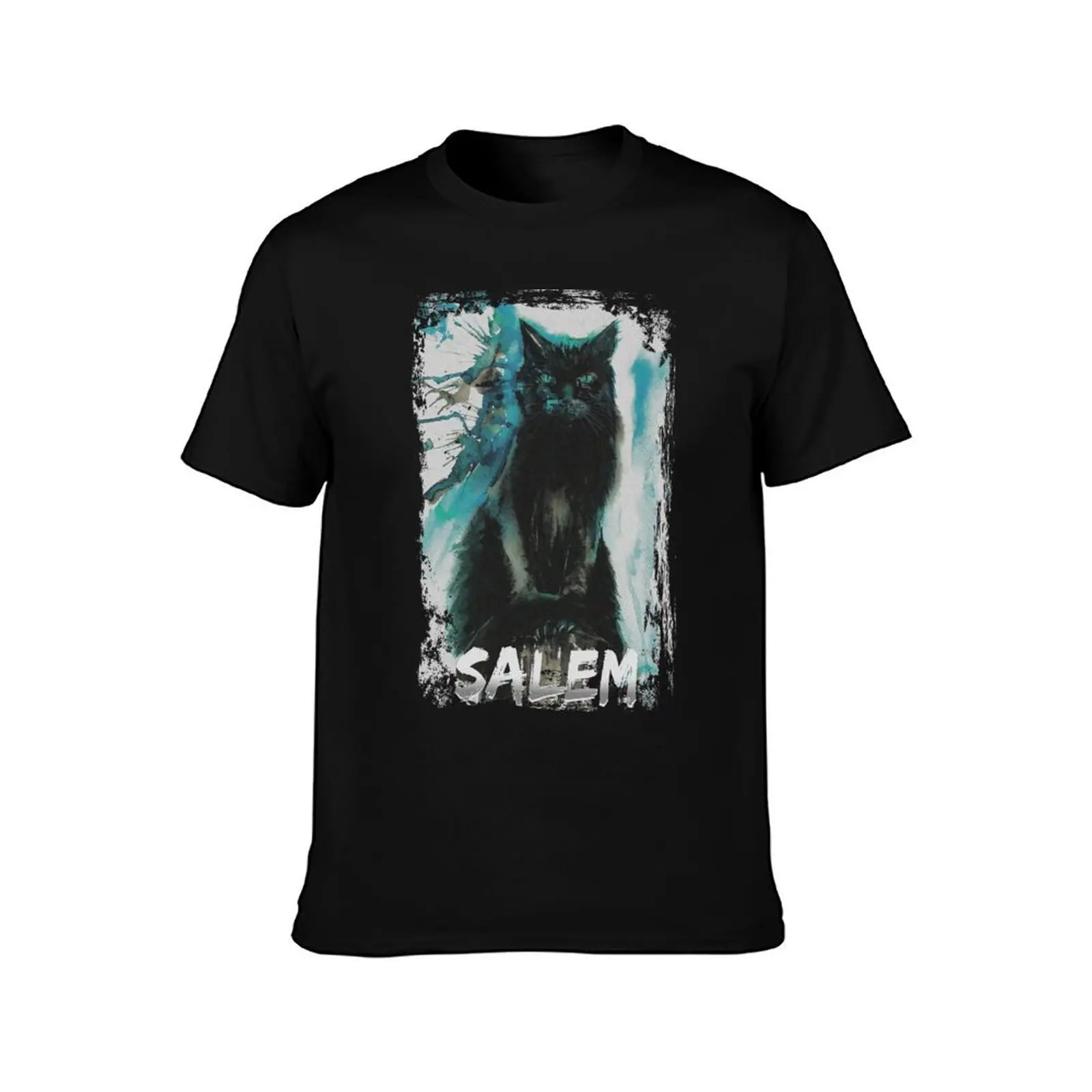 Cat Salem familiar T-Shirt Abstract Pattern Print Top T-Shirt