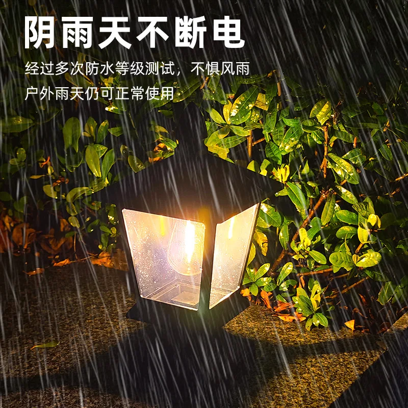 Waterproof Solar Garden Lights for Villas and Gardens with Pillar Head Light