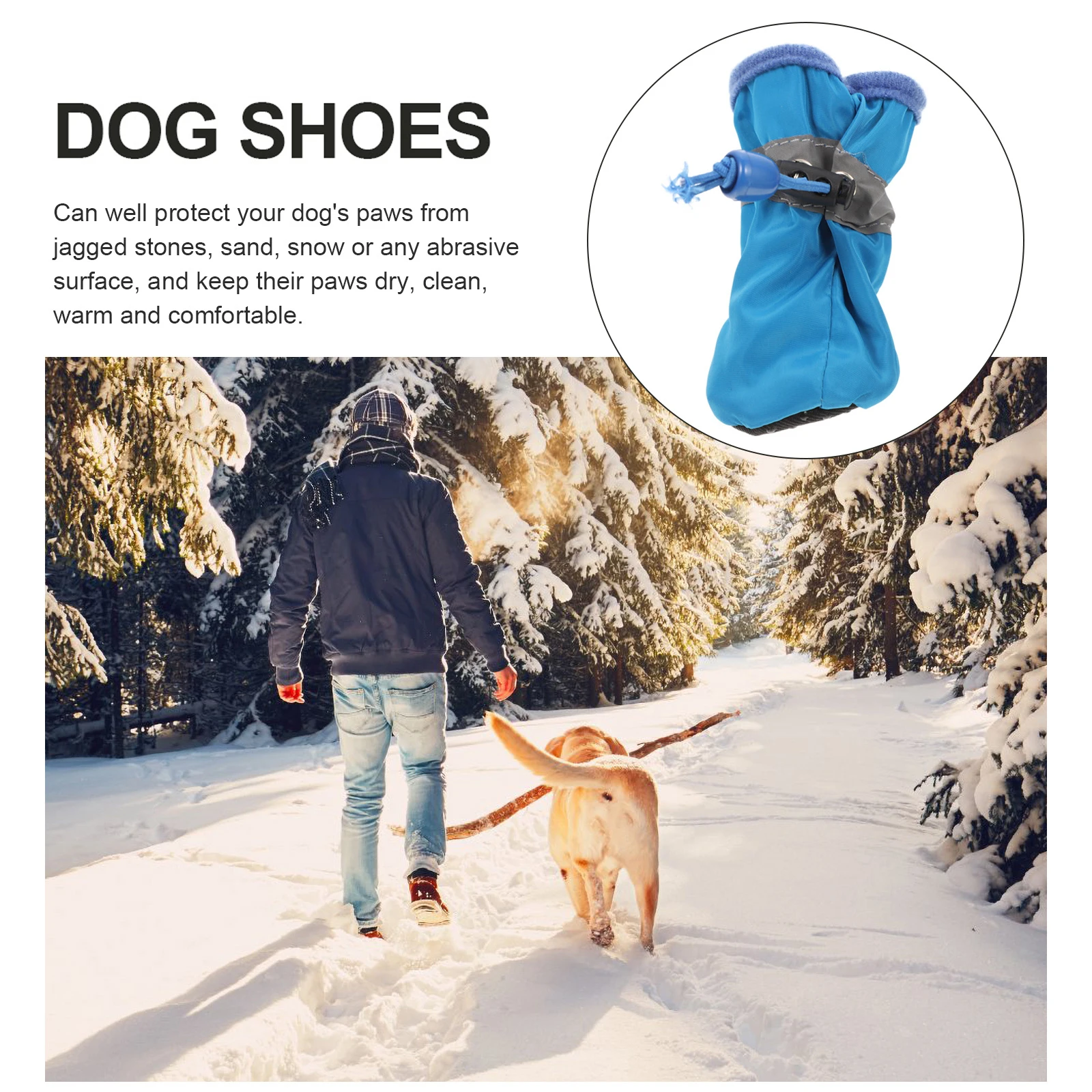 

4Pcs Waterproof Dog Boots Small Durable Anti Slip Dog Shoes Outdoor Hiking Running Pet Shoes Boots for Dogs