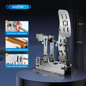 Simsonn yeni bir pedal, yarışa yönelik pro-sim pedallar-pc simüle sensörü ve hücre yükü üzerindeki basınç, he-pedal, hidrolik, pc için, kokpit pedalı 6 Büyük satış, su ile çalışan №4'e pedal çeviriyor
