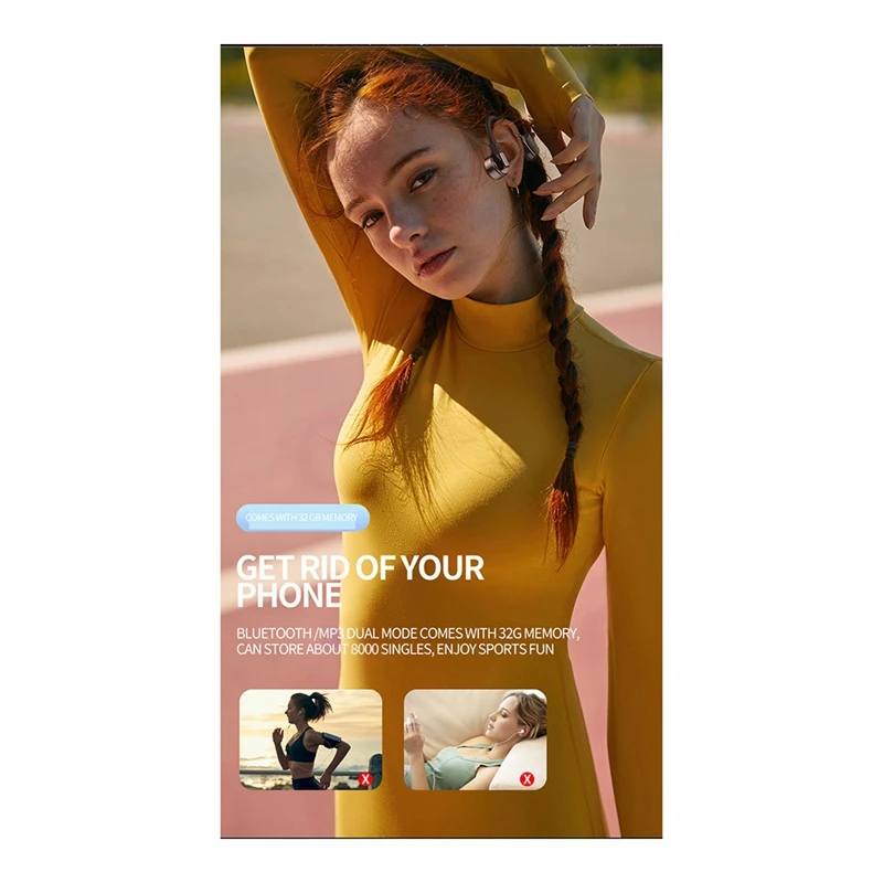 Bone Conduction Bluetooth Earphone Dial Plug In Ear Sports Wireless Long Lasting Continuity K9 Pro Bluetooth Earphone-AU47