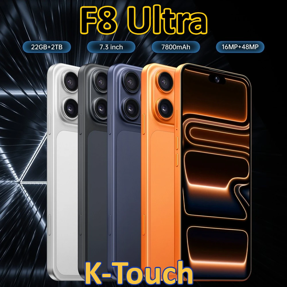 K-Touch F8 Ultra Smartphone 7,3 Pollici Android 15 Telefono Cellulare Fotocamera 16+48MP 5G Dual SIM 7800mAh Versione Globale Telefoni Cellulari per Uomini e Donne