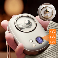 2 In 1 Electric Hand Warmer Power Bank Hand Warmers Rechargeable 10000/5200mAh Portable Pocket Warmer Heater Temperature Display