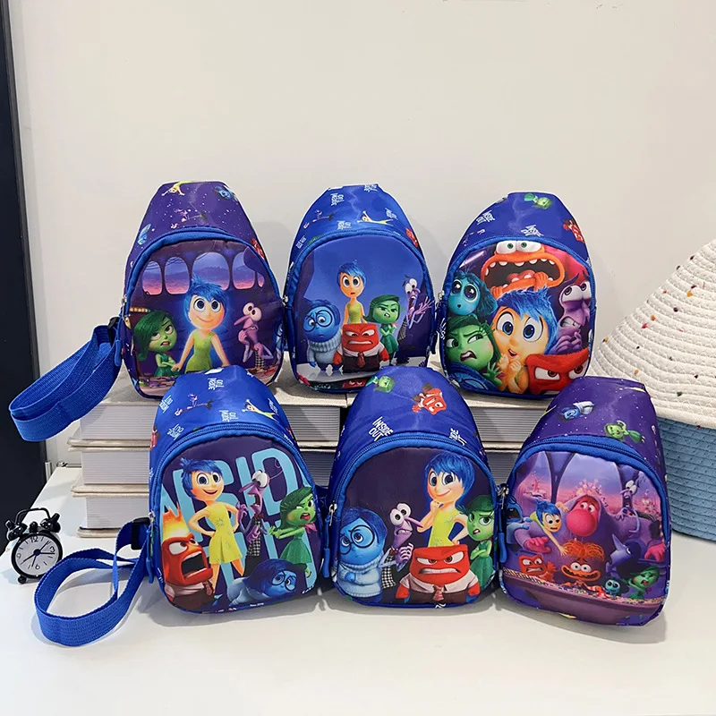 

Anime Inside Out2 Casual Chest Bag Joy Anger Sadness Crossbody Bags Disgust Kids Outdoor Sport Wallet Kawaii Pack Birthday Gifts