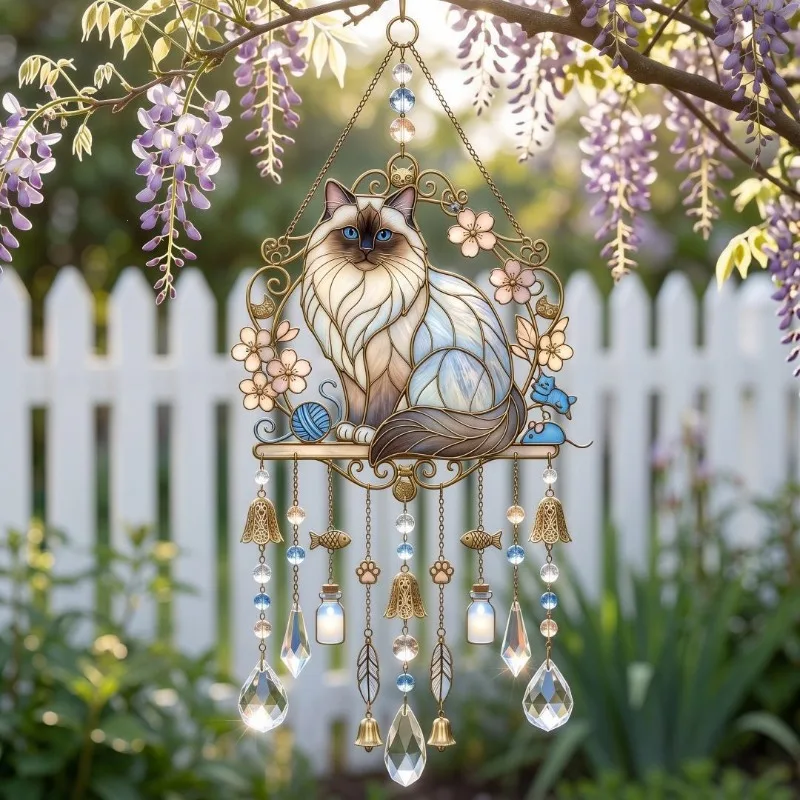 Hummingbird Wind Chimes Suncatcher Wall Window Door Garden Wind Bell Hanging Ornaments Pendant Home Campanula Decoration Craft