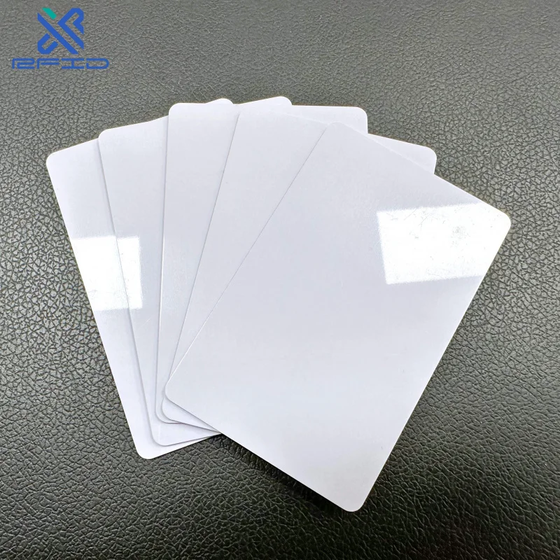 100PCs a lot cr80 ready stock plastic white Black Pink red blank printable PVC hotel key access control card with NFC chip