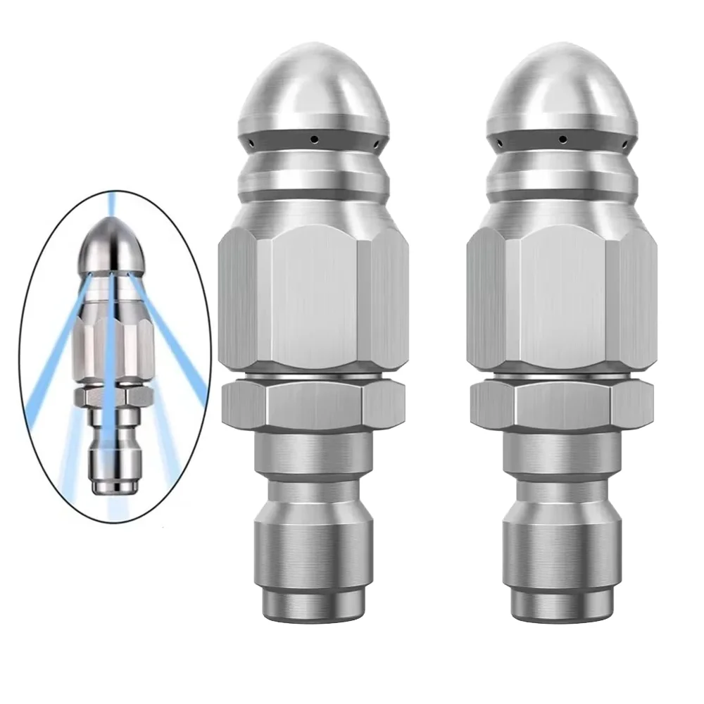 Water Jet High Pressure Sprayer Nozzle Clean Sewer 1/4