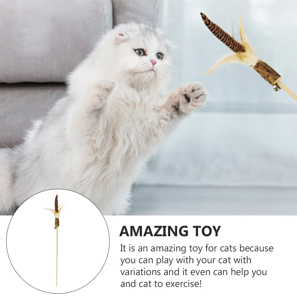 

2 pcs Flirting Sticks Interactive Plaything For Cats For Cat Teaser Stick Kitten Playtime Teaser Pet Supplies Cat
