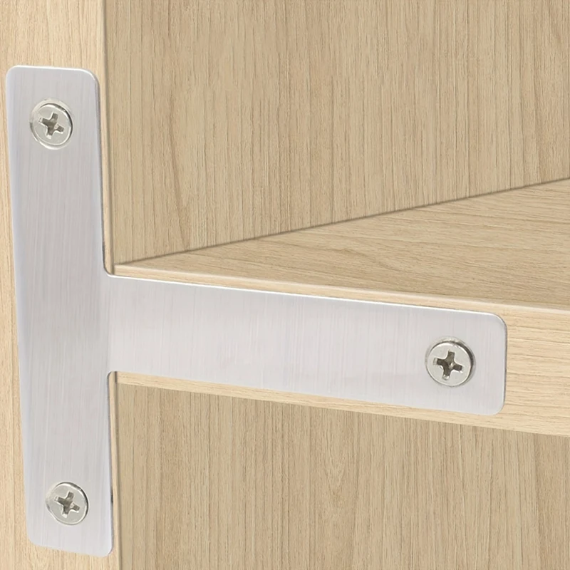 Flat Tee Mending Plate Stainless Steel T Brackets Flat Corner Braces Brackets Multiple Holes Corner Brace For Wood