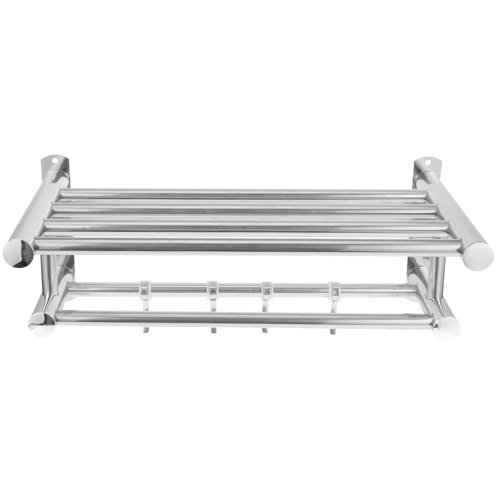 

Wall Mounted Stainless Steel Towel Rack Bathroom Shelf Organizer Shower Caddy Wire Basket Hanging Storage Shelf