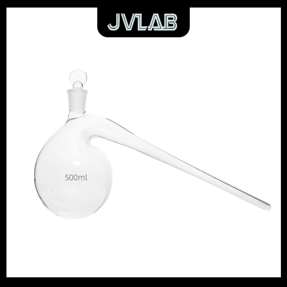 

Distillation Flask Curved Neck Bottle 125-500ml High Borosilicate Glass Gooseneck Bottle bent Glass Bottle Condensation Durable