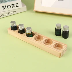 1Pc Essential Oil Wooden Display Stand 6 Hole Essential Oil Storage Rack Smooth for Essential Oils Bottle Holder Perfume storage