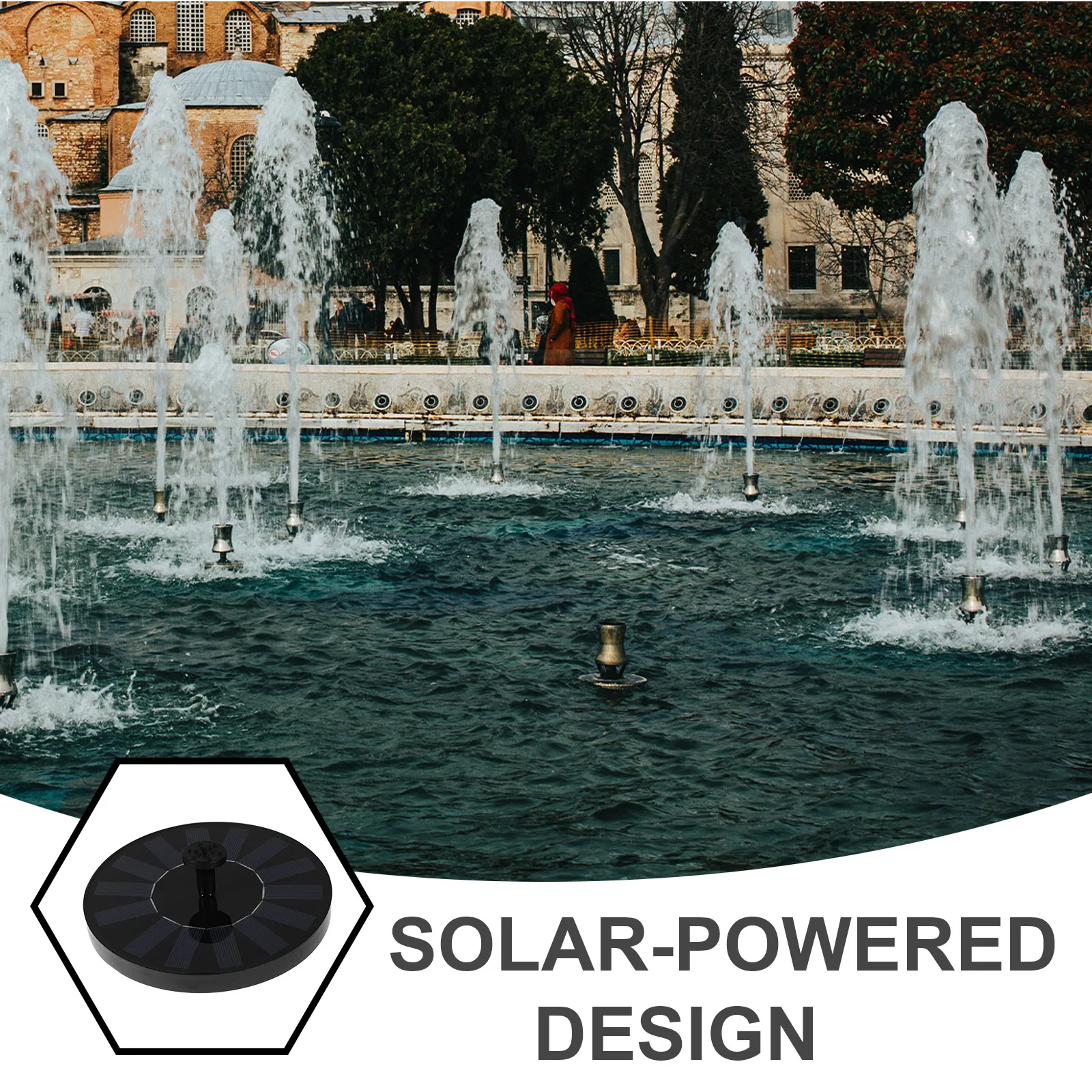

Solar Fountain Pump Solar Powered Water Fountain Floating Bird Bath Garden Decorative Long-Lasting Use Simple Installation