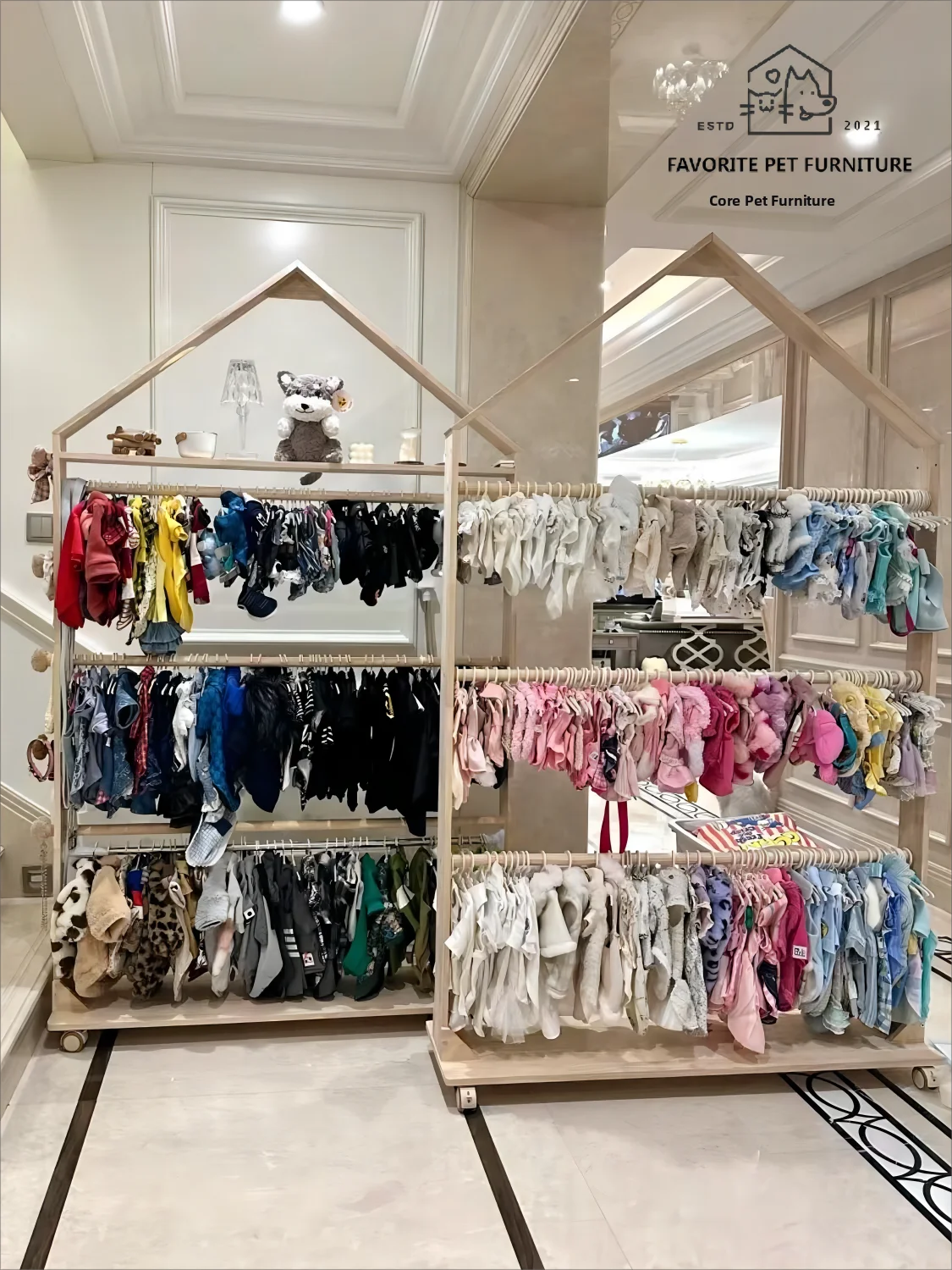 

Wood Pet House Pet Clothes Display Ra Storage Ra Mobile Coat Hat Ra for s And Dogs by xin YouChong