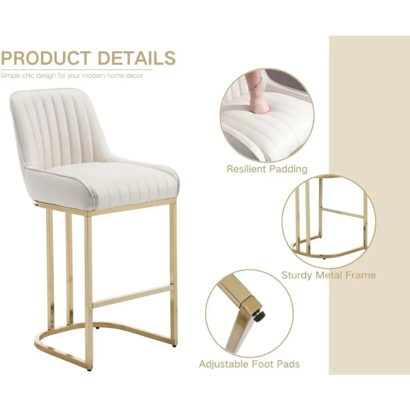 مقعد مرتفع للمطبخ، كرسي جزيرة، تصميم كراسي، كراسي بار بيضاء، ارتفاع جلدي قابل للتعديل، كرسي من الخيزران للبار #6