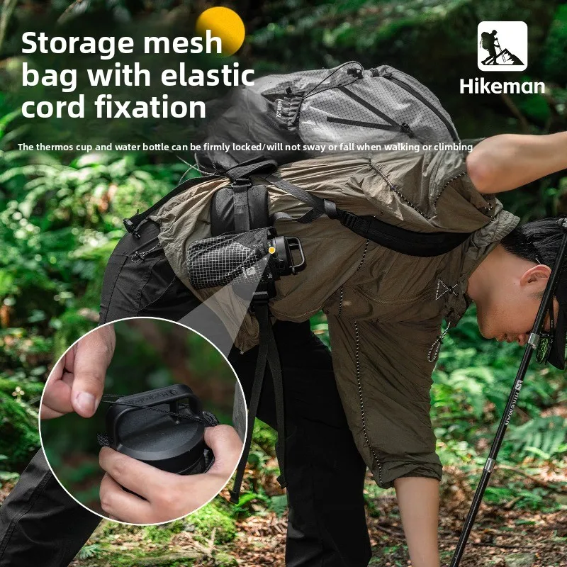 MOLLE Water Bottle Pouch UHMWPE Fabric Lightweight Water Cup Holder Portable Bag Backpack Waist Belt for Outdoor Hiking Camping