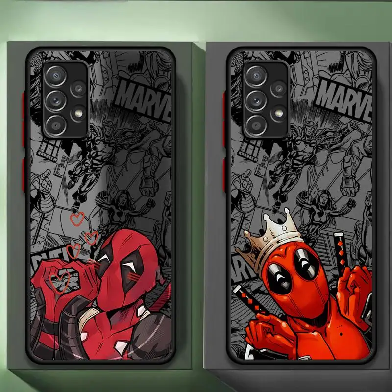 phone cases for Samsung Galaxy A24 case A33 A52s A12 5G A35 A53 A32 A13 A14 A15 Luxury Cover fundas Marvel Deadpool Movie Mutant