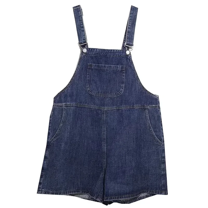 Damen-Jeans-Strampler, Playsuits, glättet Silhouette, Schweißbuchstaben, raffiniert, locker sitzend, Frühling und Herbst, Manschetten, lockere Passform, hohe Ins