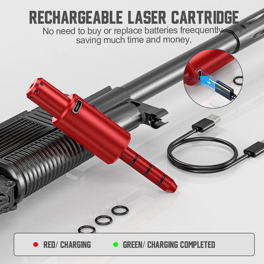 مدرب الضوء الأحمر الأخضر المغناطيسي متعدد الوظائف مقاس 7 مم، ثنائي الغرض للتدريب والمعايرة