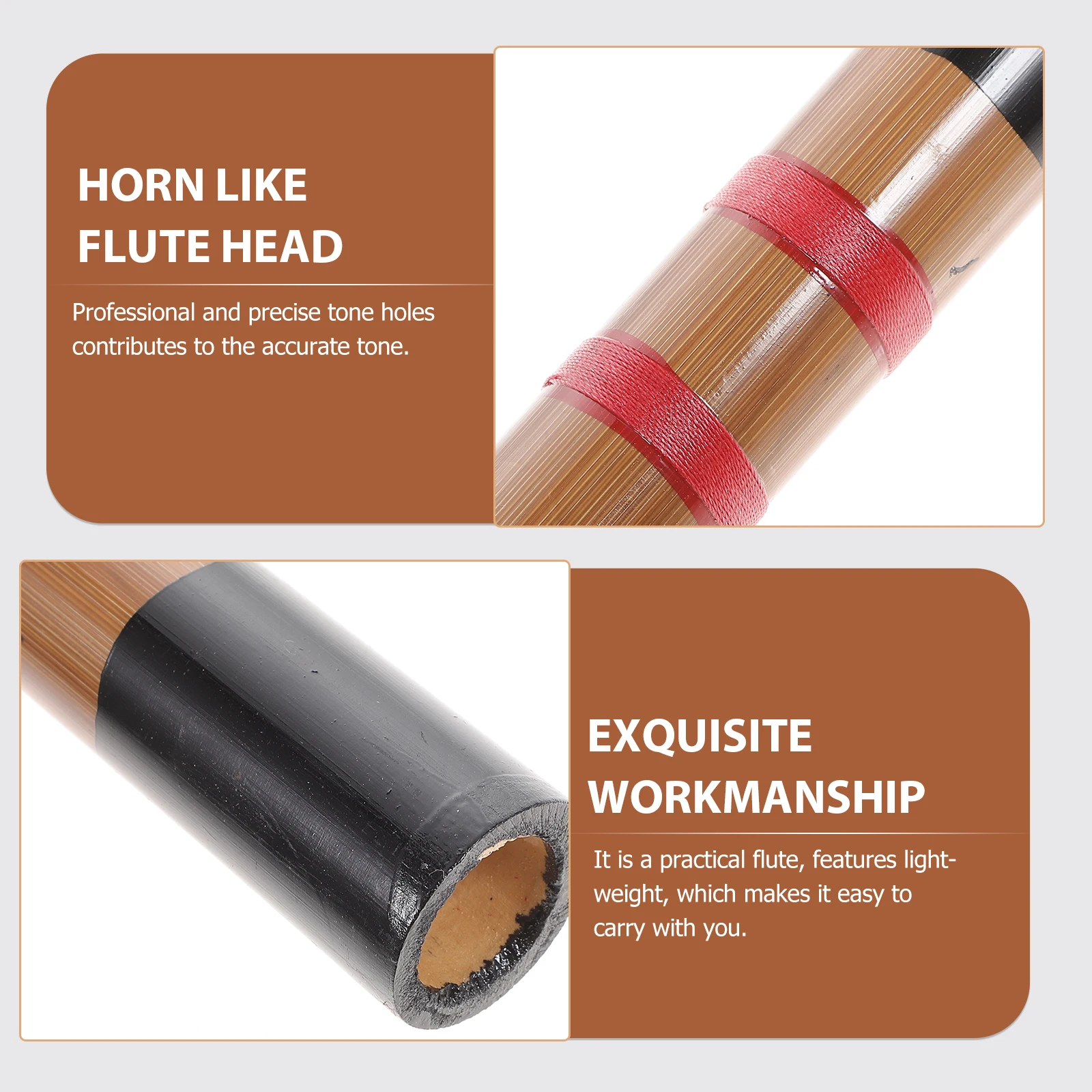 

1 pc Students Flute D Key Portable Chinese Traditional Instrument Wooden Flute For Beginners Introductory Bamboo Dizi