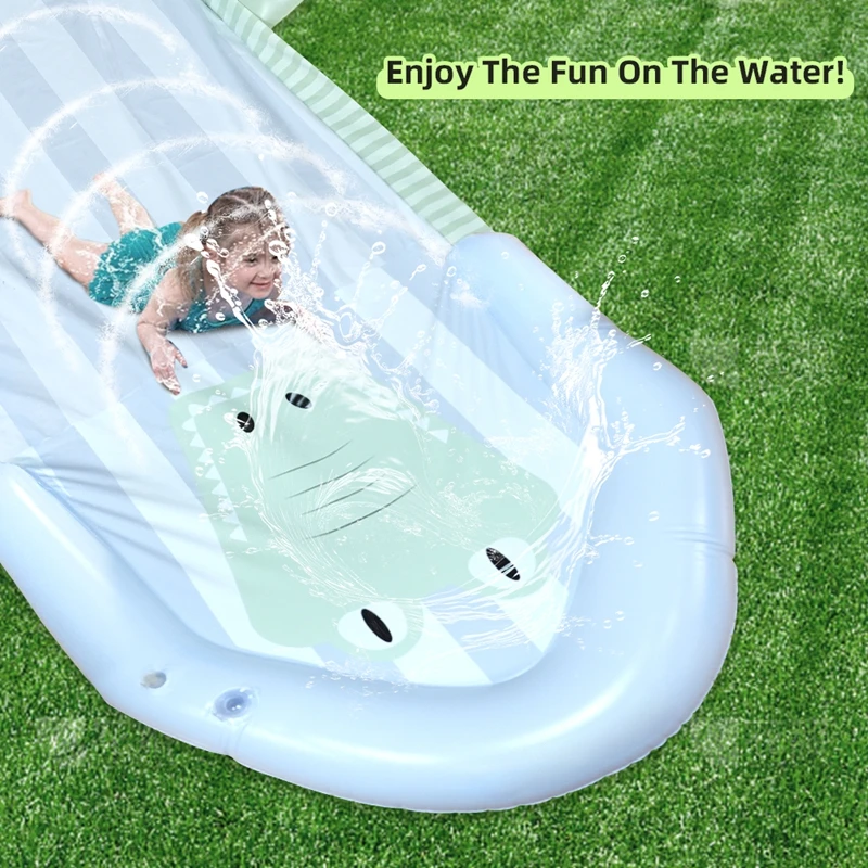 Outdoor waterglijbaan achtertuinen gazon vrije tijd spelen speelgoed waternevelmat voor kinderen enkele persoon