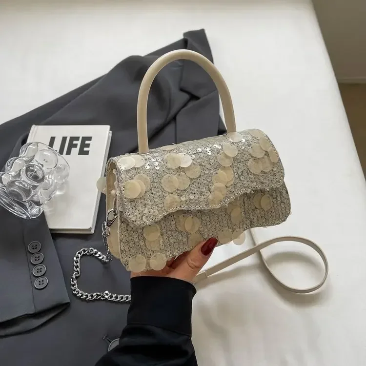 

2025 Y2K Ruffle Crossbody | Adjustable Chain Mini Bag | Phone + Lipstick Organizer for Girls Soft-Touch Purse