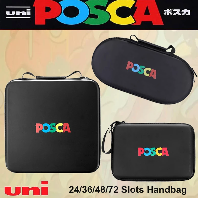 POSCA Art Bags for Artists Kids Storage Empty Pen Handbag Uni PC-1M/3M/5M/8K/17K Paintings Case School Supplies utiles escolares